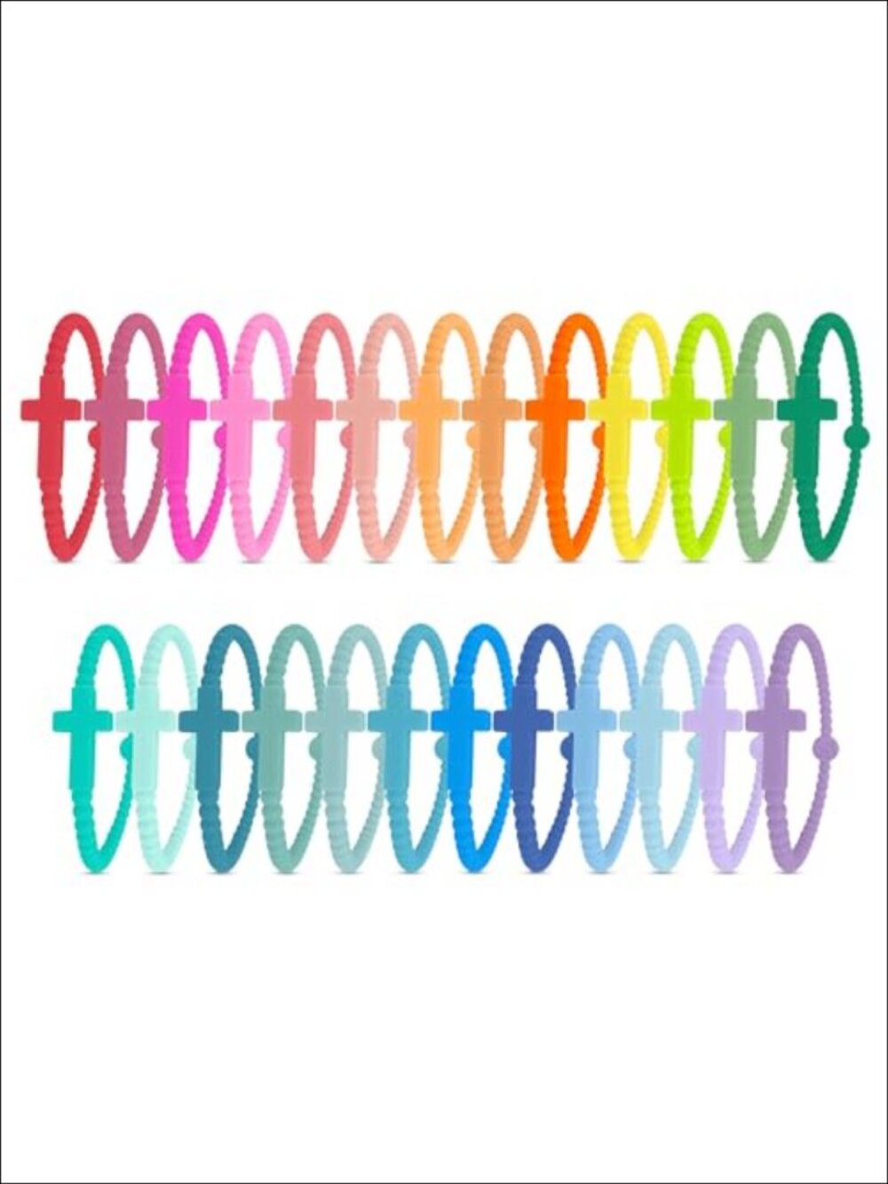 Silicone Cross Bracelet Christian Food-Grade Bangle Religious